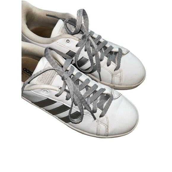 ADIDAS Cloudfoam Advantage Women's Size 7‎ White/Silver Shoes Art-AQ0528 - Picture 11 of 12